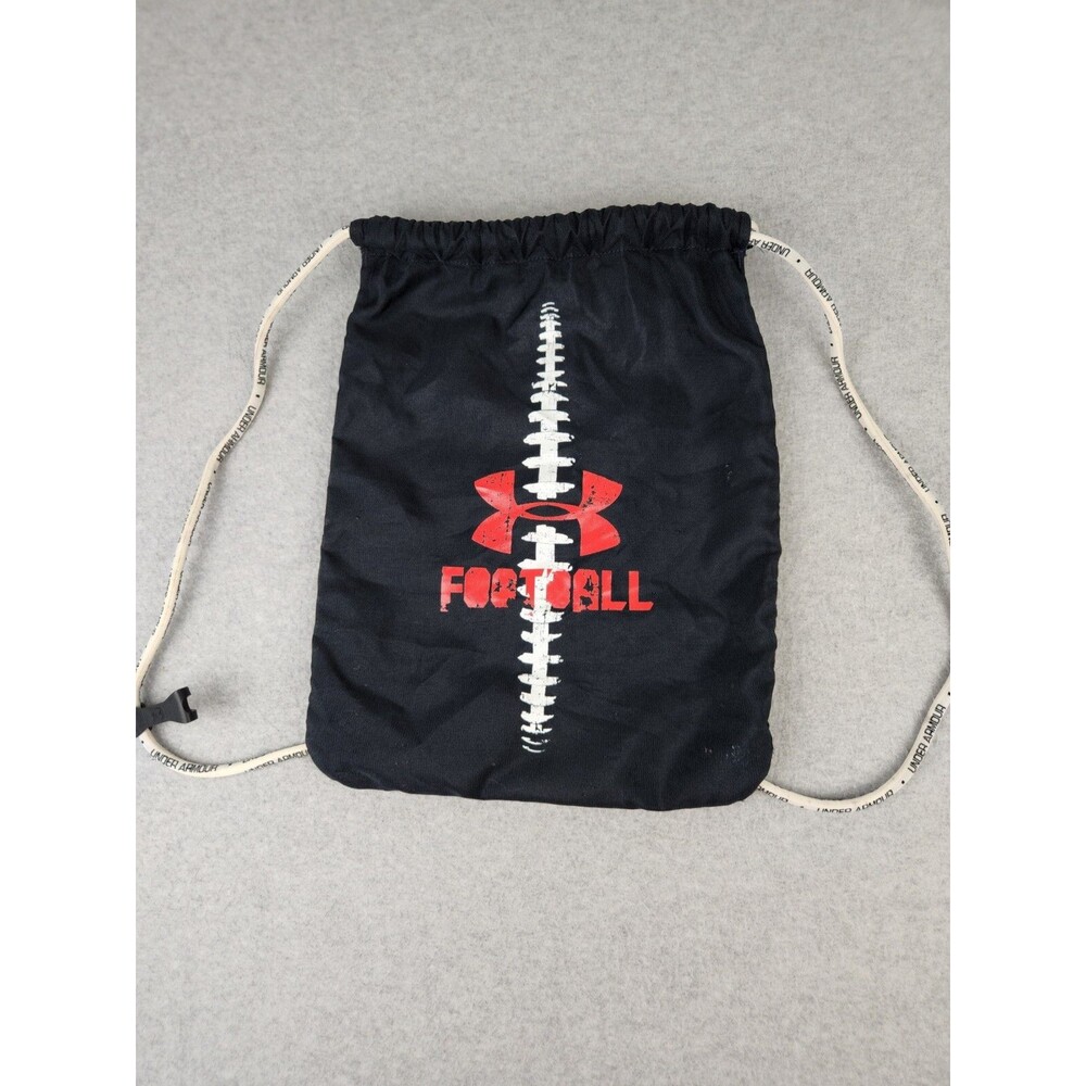 Under Armour Canvas Drawstring Backpack Bag Football Black Practice Equipment